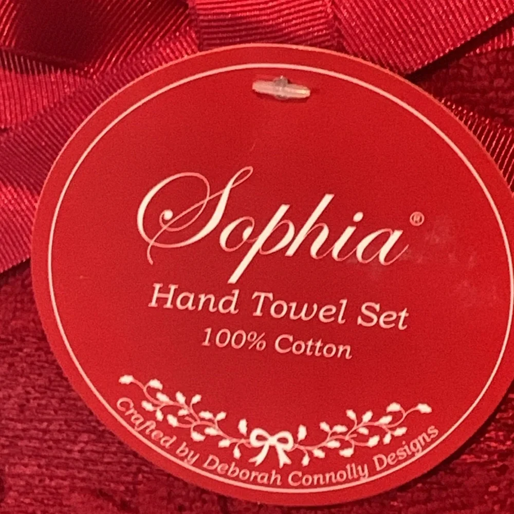 Sophia 100 % Cotton Set of 2 Hand Towels.